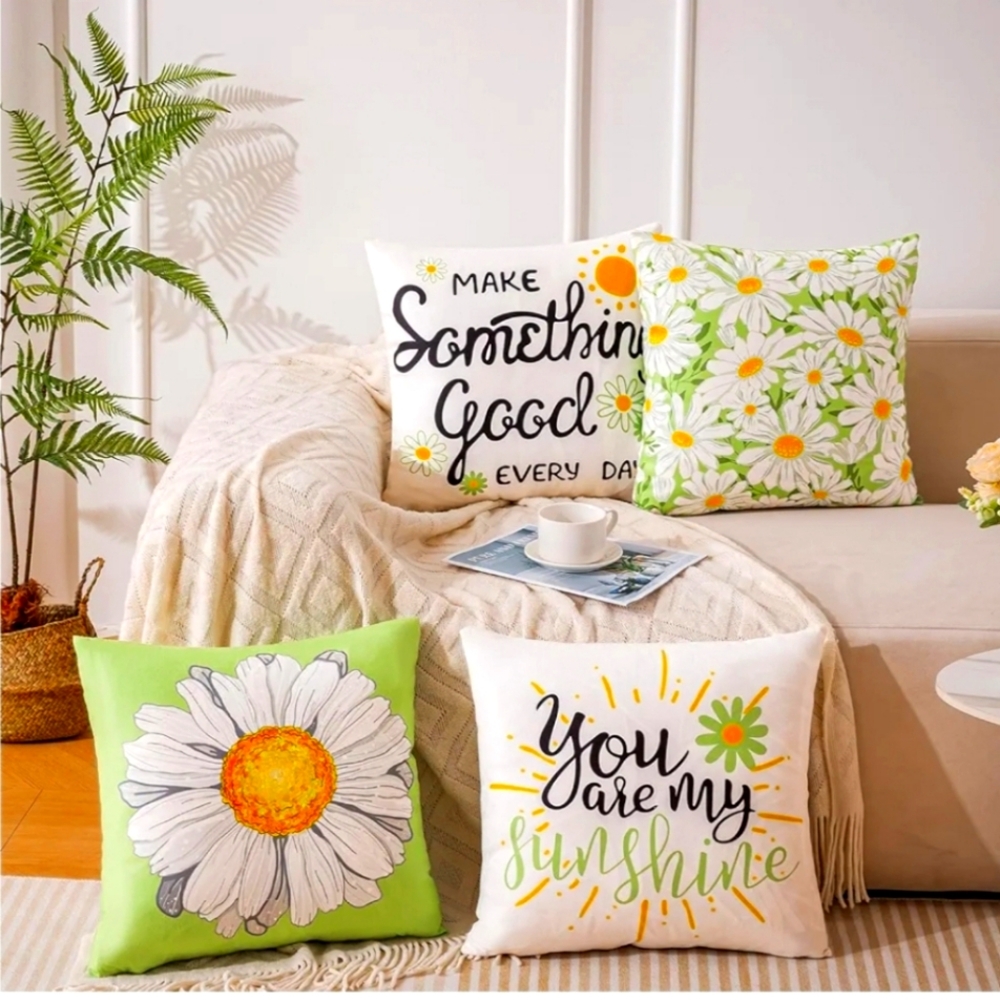 4 NEW pillow covers.